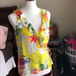 Spring time wrap blouse